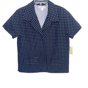 Coldwater Creek short sleeved blazer navy blue size 12